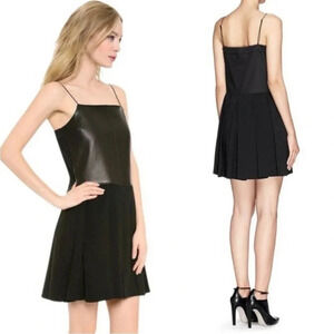 Rag and Bone Paige Black Leather Dress Medium